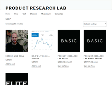 Tablet Screenshot of productresearchlab.com